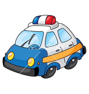 Cartoon Police Car Vector