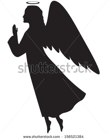 Christmas Angel Silhouette Clip Art