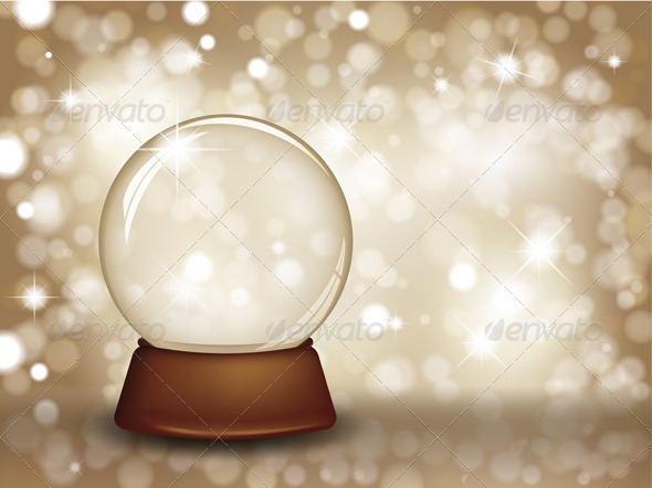 Christmas Snow Globe Template Photoshop