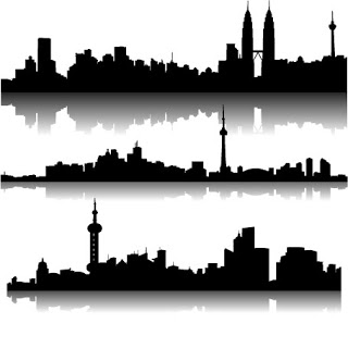 City Skyline Silhouette Free Vector Clip Art