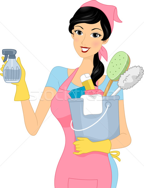 girl cleaning clipart - photo #3