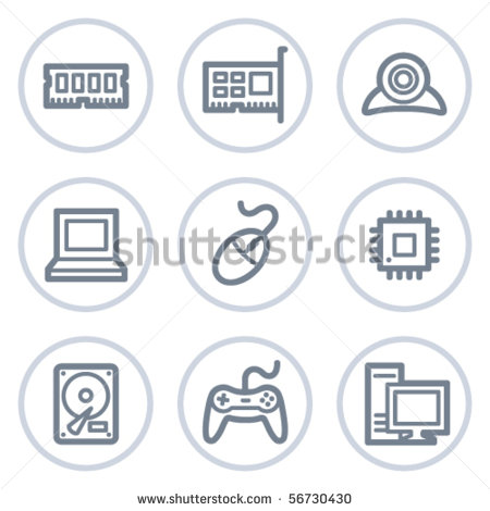 Computer Circle Icon Vector