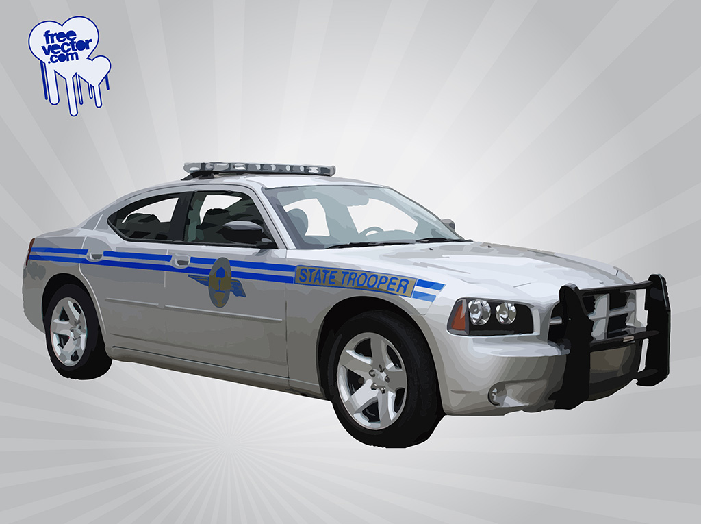 Cop Car Vector