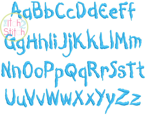 Creepy Halloween Font Embroidery Creepy Halloween Font Embroidery