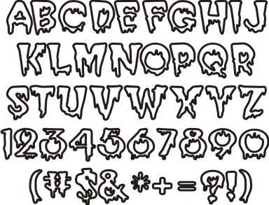 Creepy Halloween Fonts Alphabet