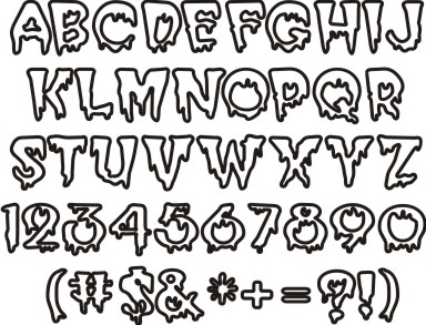 Creepy Halloween Fonts Alphabet Creepy Halloween Fonts Alphabet