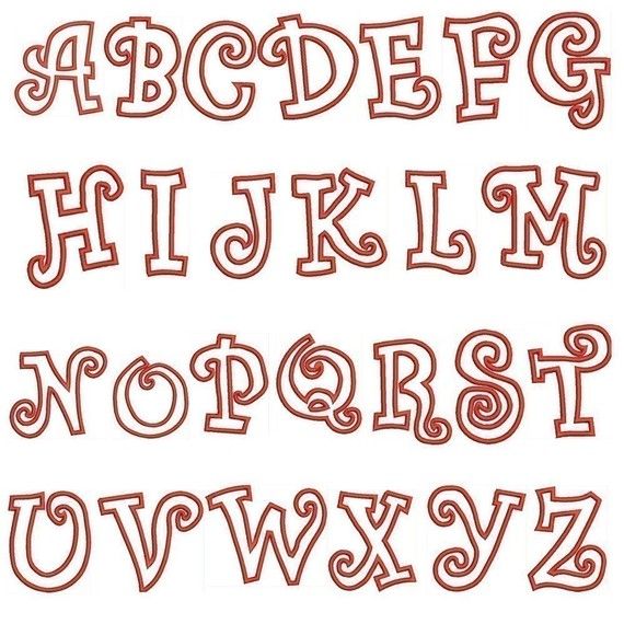 Cute Applique Alphabet Letters Font