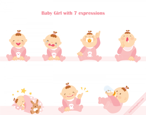 Cute Baby Girl Icon