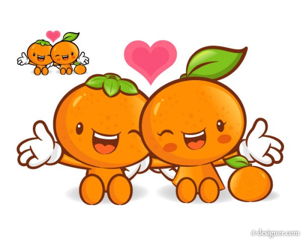 Cute Cartoon Fruit Orange