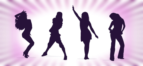 Dancing Girl Silhouette