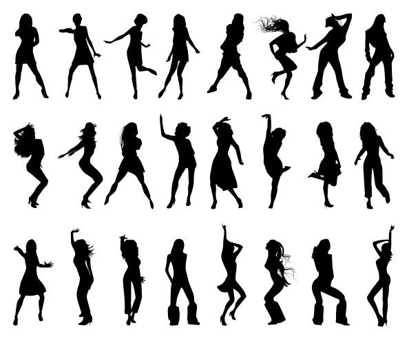 Dancing Girl Silhouette