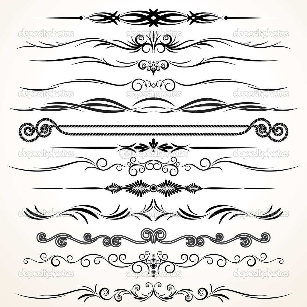 Decorative Vector Line Designs