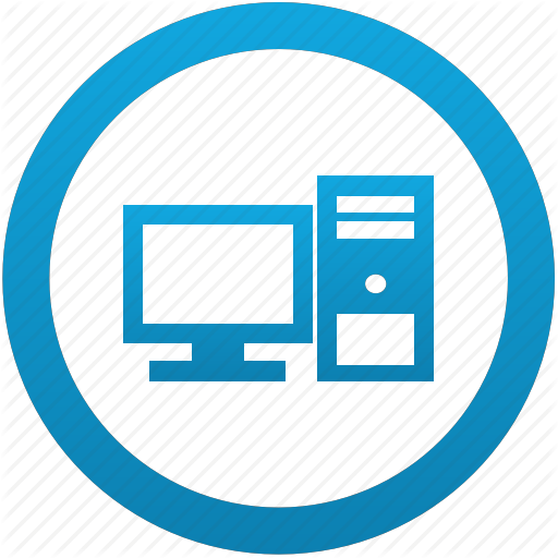 Desktop Monitor Icon Circle Desktop Monitor Icon Circle