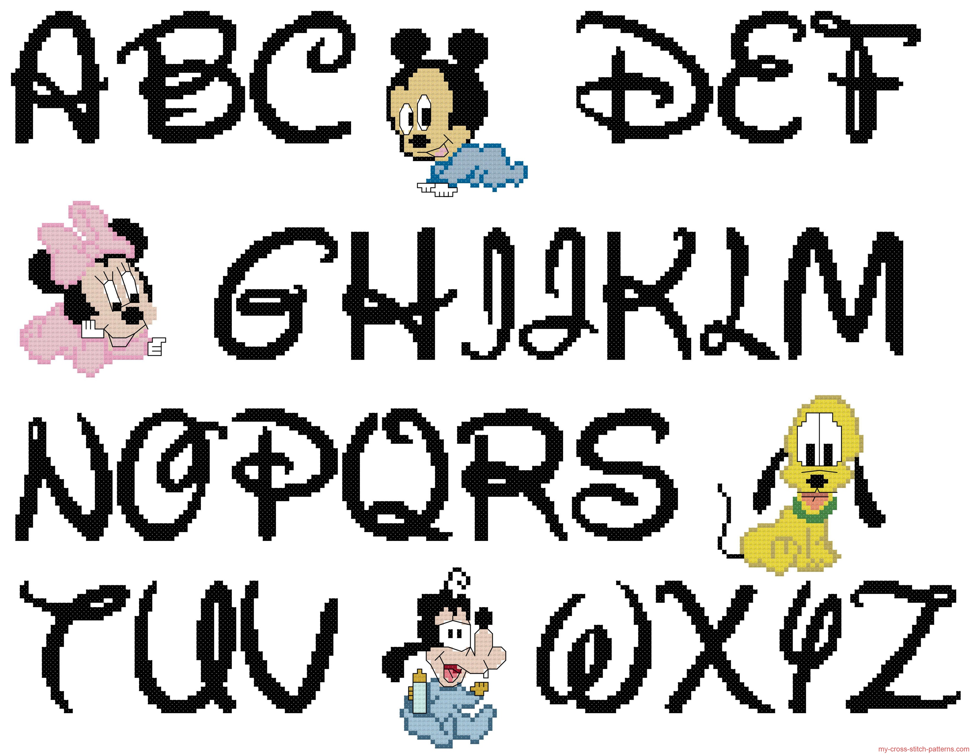 Disney Baby Font Alphabet Letters