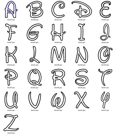 Disney Font Letter Stencils