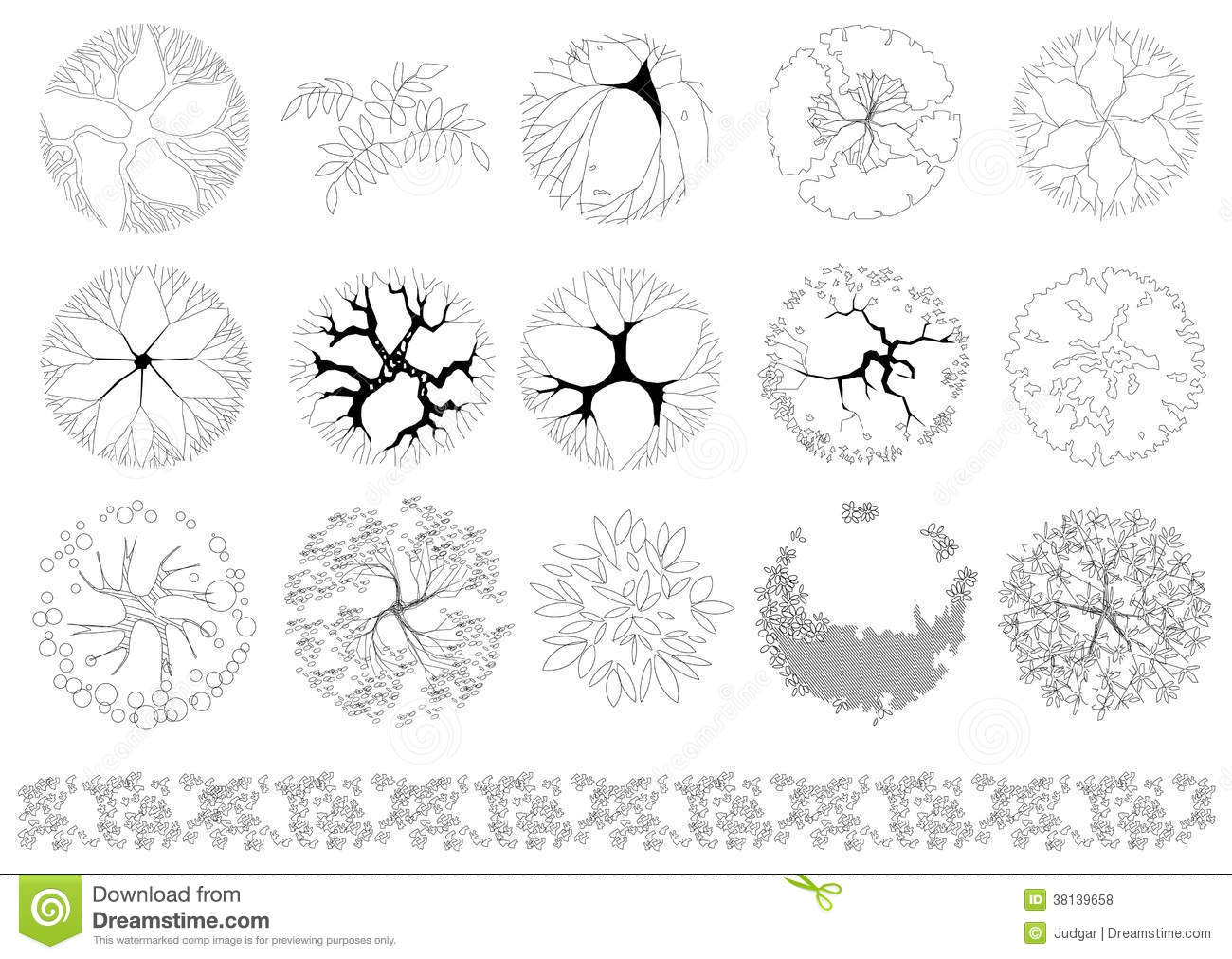 Drawing Top View Trees Plans