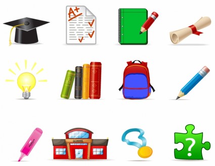 Education Icons Vector Free