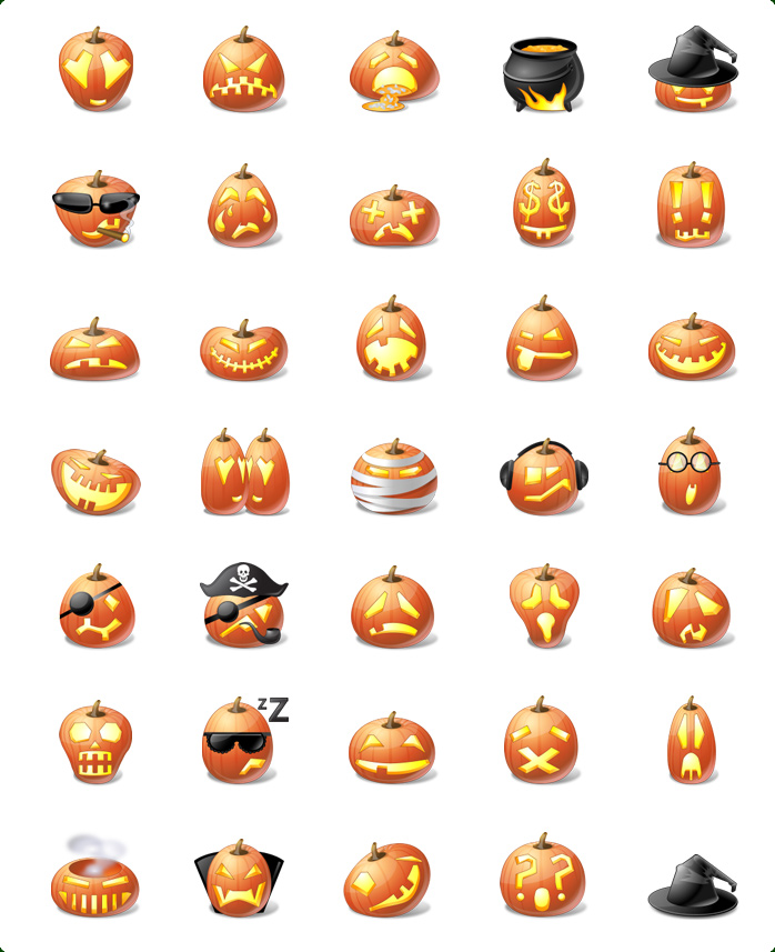 Facebook Halloween Emoticons