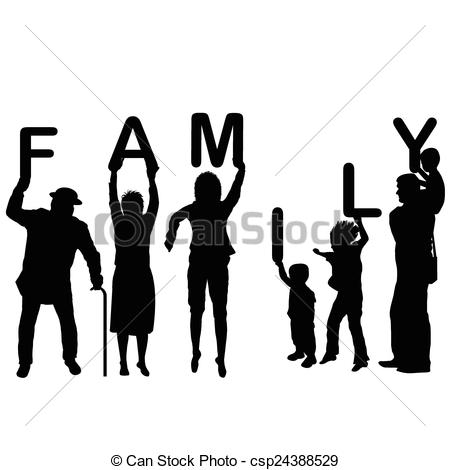 Family Clip Art Letters