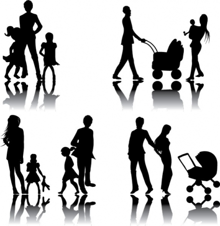 Family Silhouette Clip Art Family Silhouette Clip Art