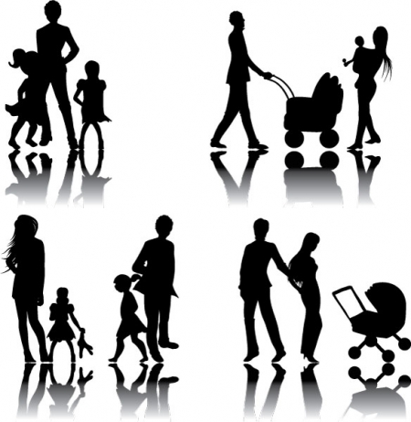 Family Silhouette Clip Art