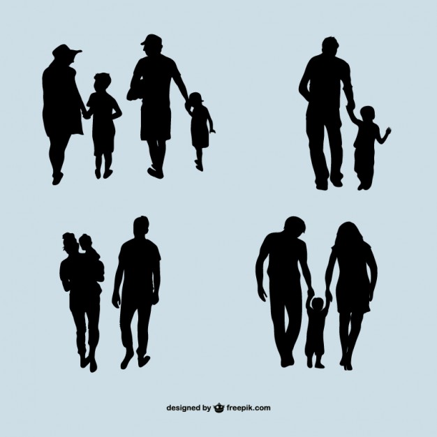 Family Silhouette Vector Free