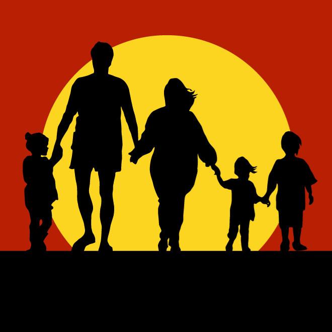 Family Silhouette Vector Free