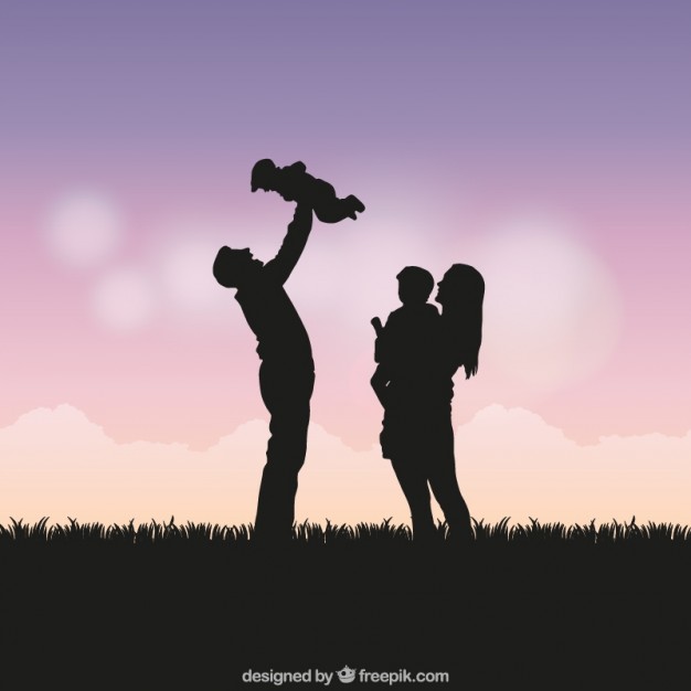 Family Silhouette Vector Free