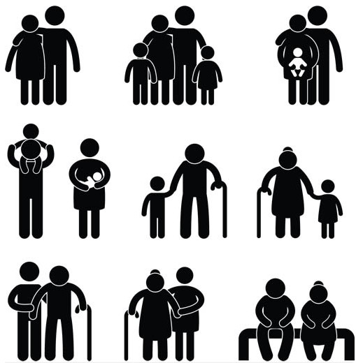 8 Photos of Family Silhouette Vector