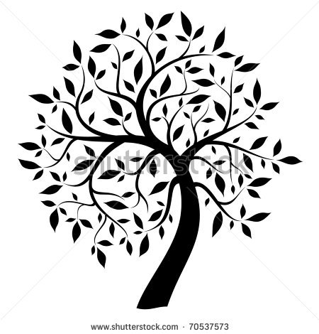 9 Black And White Tree Silhouette Vector Images