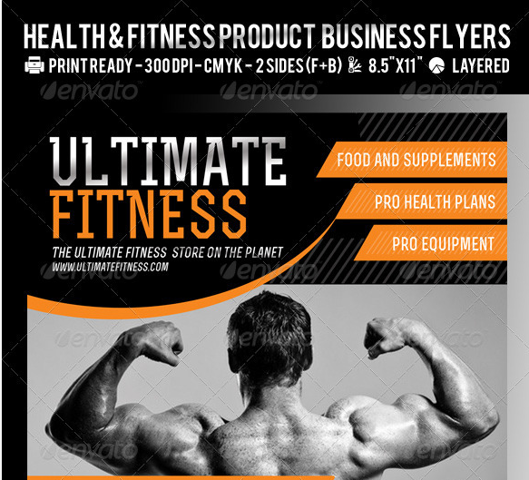 Fitness Classes Flyer Template Free