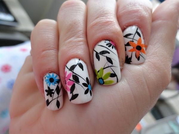 Flower Nail Art Design Flower Nail Art Design
