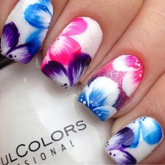 Flower Nail Art Designs for Beginners Flower Nail Art Designs for Beginners