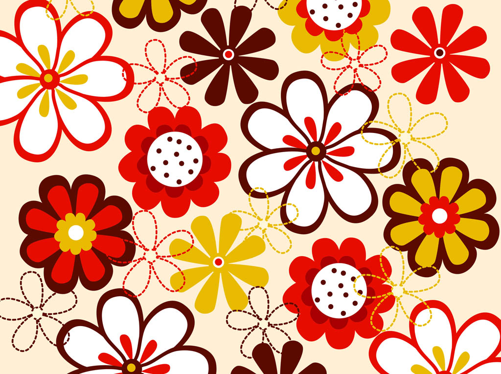 19 Free Vector Flowers Pattern Images