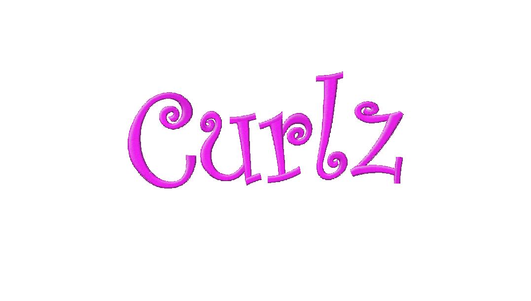 16 Curlz Embroidery Font Images