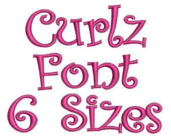 Free Curlz Embroidery Font Download