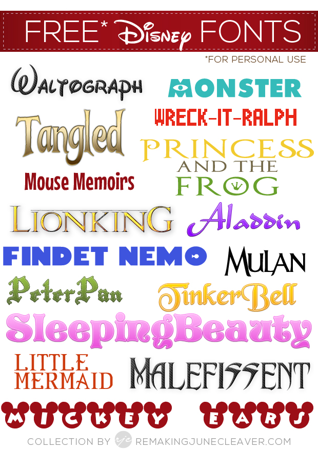 Free Disney Fonts