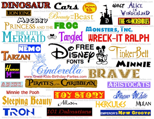 Free Disney Fonts