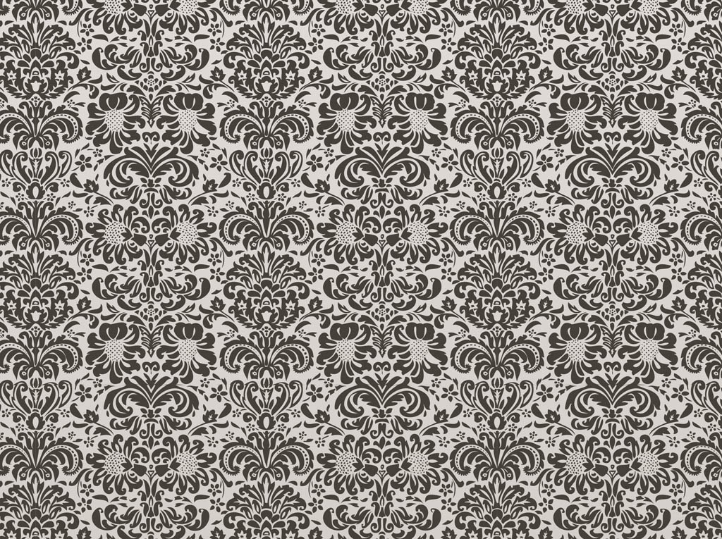 Free Floral Damask Pattern Vector