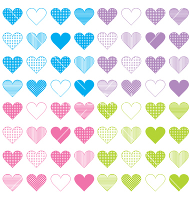 Free Heart Vector Pattern Free Heart Vector Pattern
