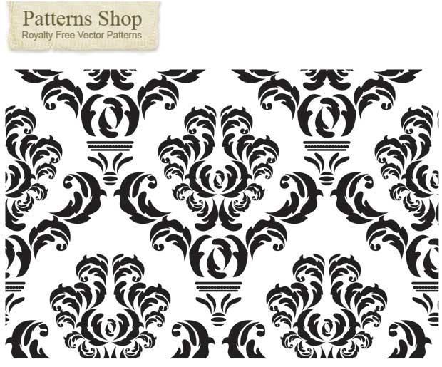 19 Photos of Free Damask Vector Pattern