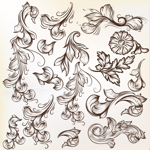 Free Vector Floral Swirl Designs