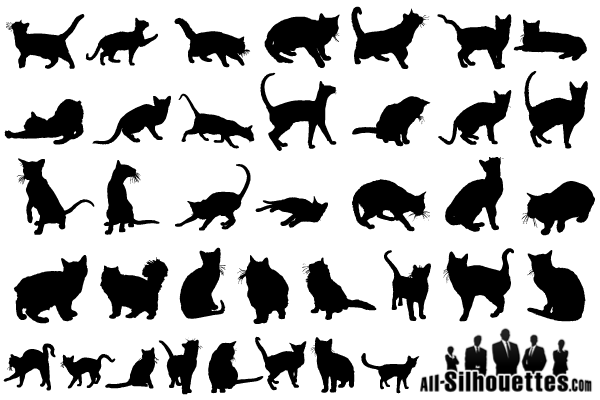 17 Photos of Cat Silhouettes Vector Free