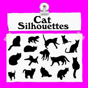 Free Vector Silhouettes Cats