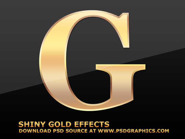 Gold Letter Effect Photoshop