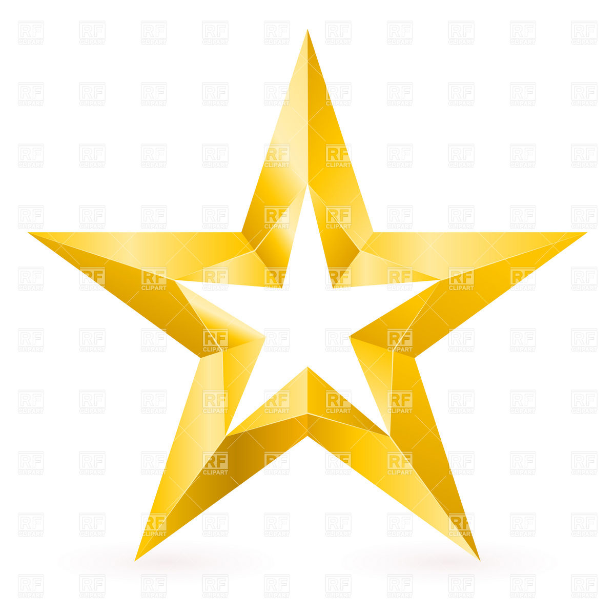 Gold Star Clip Art Vector