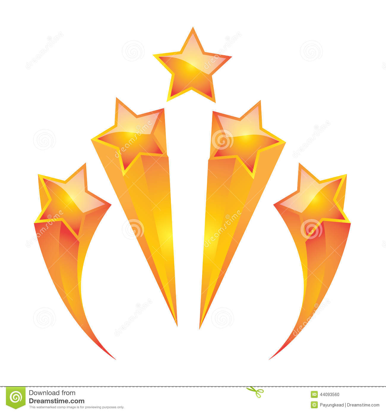 Gold Star Vector Stock