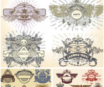 Grunge Vector Art Labels