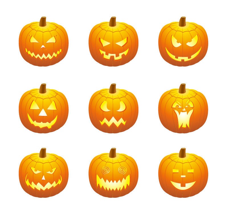 Halloween Pumpkin Emoticons Halloween Pumpkin Emoticons