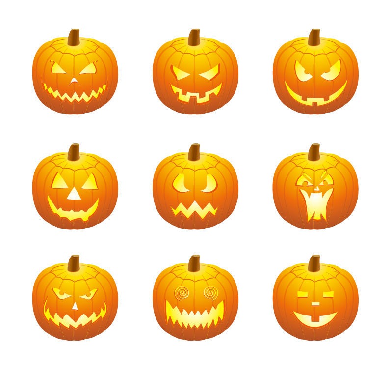 Halloween Pumpkin Emoticons